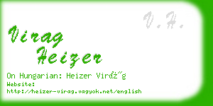 virag heizer business card